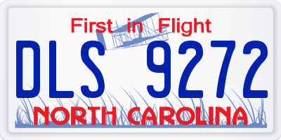 NC license plate DLS9272