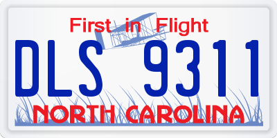 NC license plate DLS9311