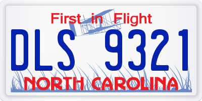 NC license plate DLS9321