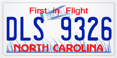 NC license plate DLS9326