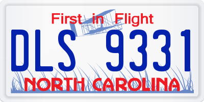 NC license plate DLS9331
