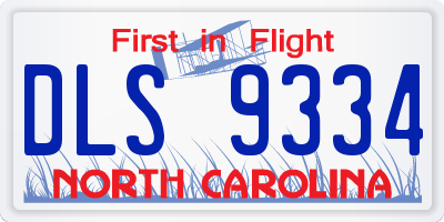 NC license plate DLS9334
