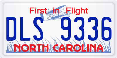 NC license plate DLS9336