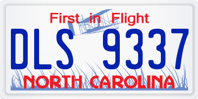 NC license plate DLS9337