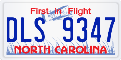 NC license plate DLS9347