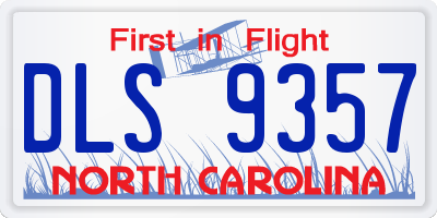NC license plate DLS9357