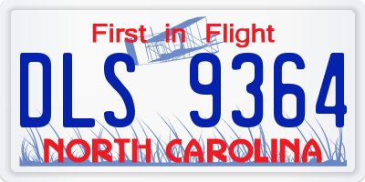 NC license plate DLS9364
