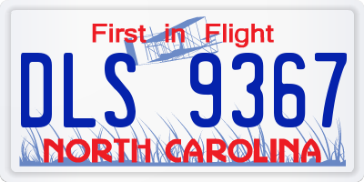 NC license plate DLS9367