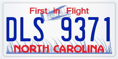 NC license plate DLS9371