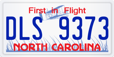 NC license plate DLS9373