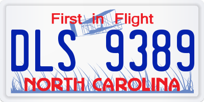 NC license plate DLS9389