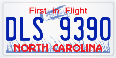 NC license plate DLS9390