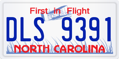 NC license plate DLS9391
