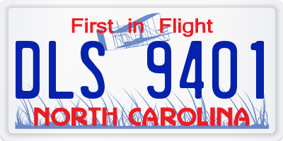 NC license plate DLS9401