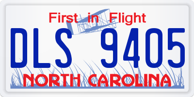 NC license plate DLS9405