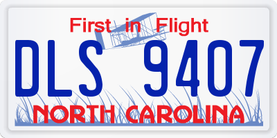 NC license plate DLS9407