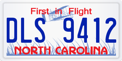 NC license plate DLS9412