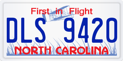 NC license plate DLS9420