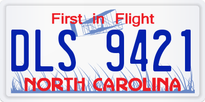 NC license plate DLS9421