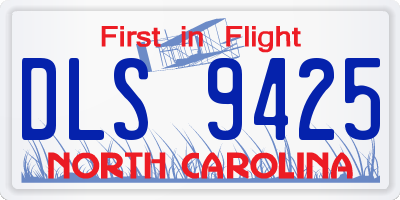 NC license plate DLS9425