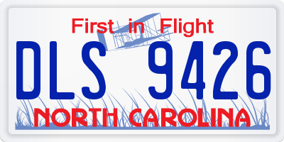 NC license plate DLS9426