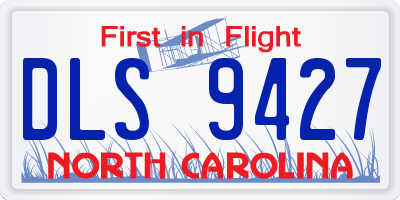 NC license plate DLS9427