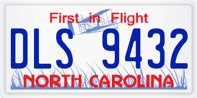 NC license plate DLS9432