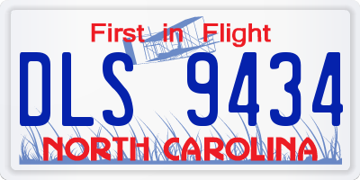 NC license plate DLS9434