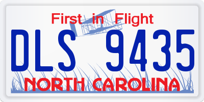 NC license plate DLS9435