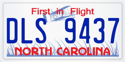NC license plate DLS9437