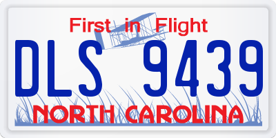 NC license plate DLS9439
