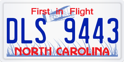 NC license plate DLS9443
