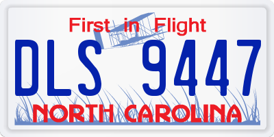 NC license plate DLS9447