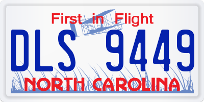 NC license plate DLS9449