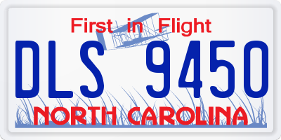 NC license plate DLS9450