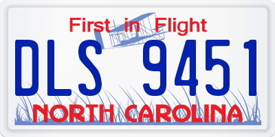 NC license plate DLS9451