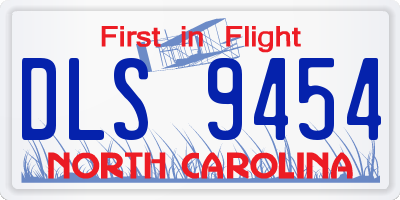 NC license plate DLS9454