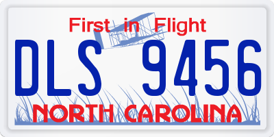 NC license plate DLS9456