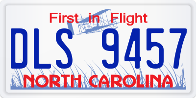 NC license plate DLS9457
