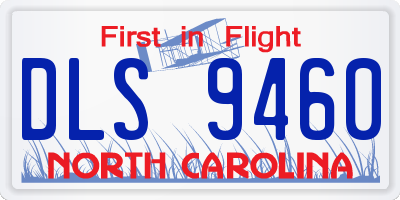 NC license plate DLS9460