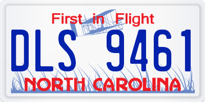 NC license plate DLS9461