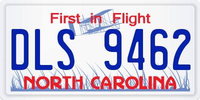NC license plate DLS9462