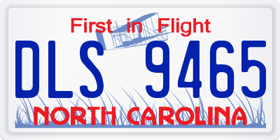 NC license plate DLS9465