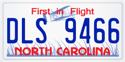 NC license plate DLS9466