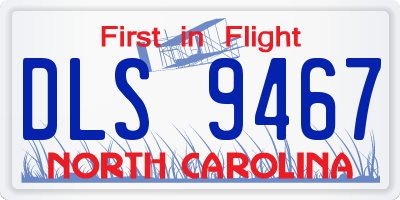 NC license plate DLS9467