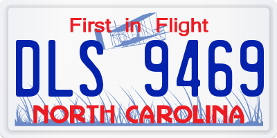 NC license plate DLS9469