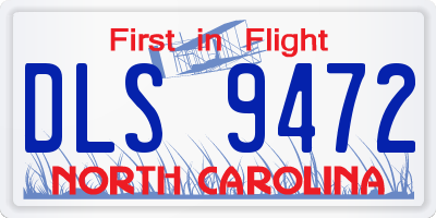 NC license plate DLS9472