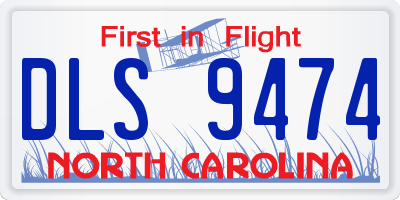 NC license plate DLS9474