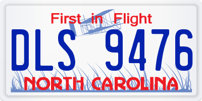 NC license plate DLS9476