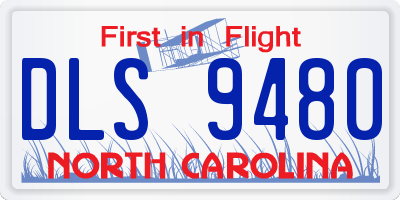 NC license plate DLS9480